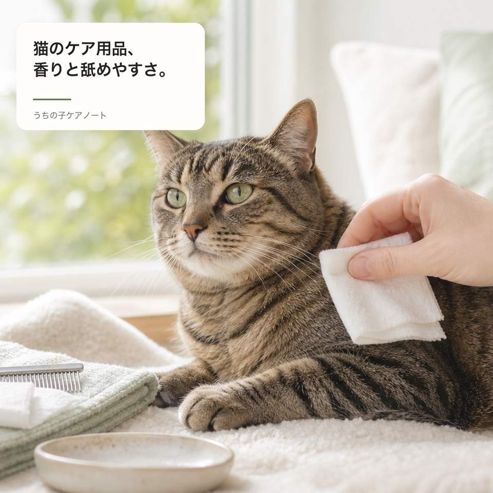 香りと舐めやすさの確認イメージ