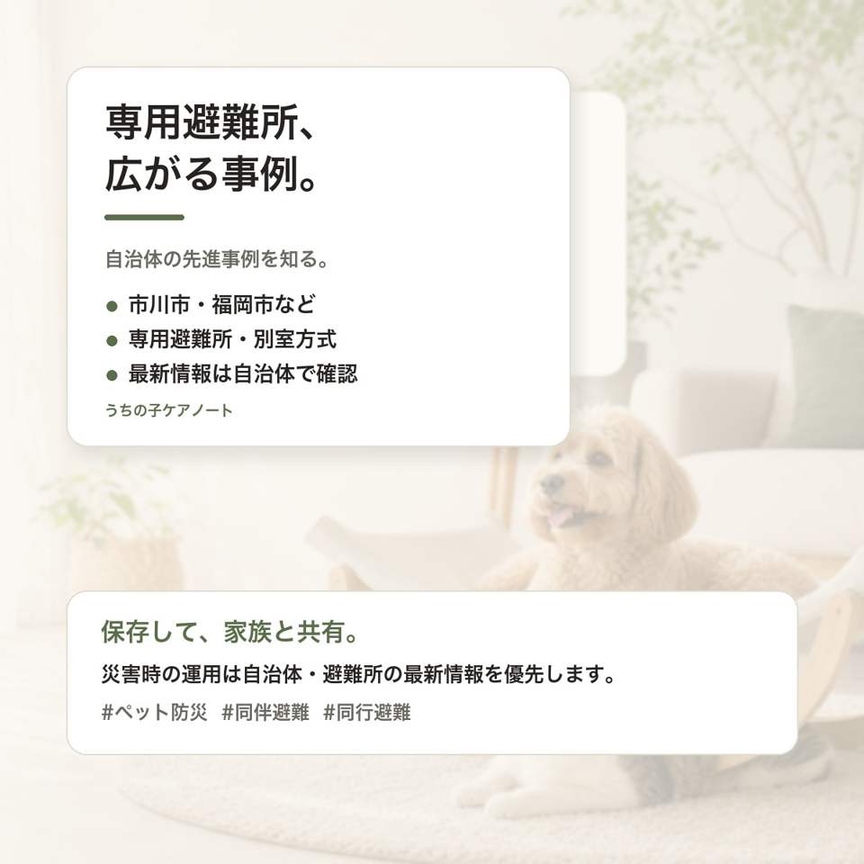 専用避難所の先進事例保存画像