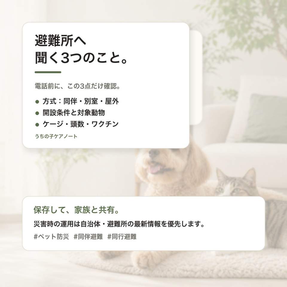 避難所へ聞く3つのこと保存画像