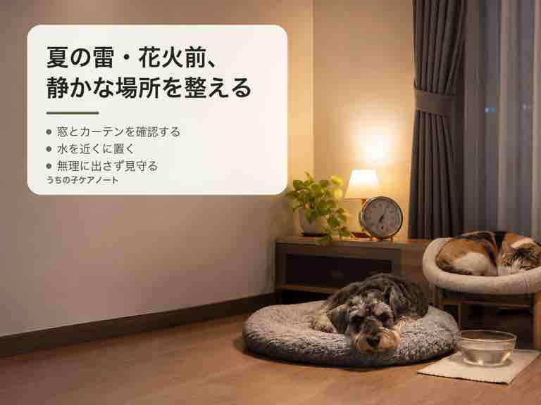 夏の雷・花火前