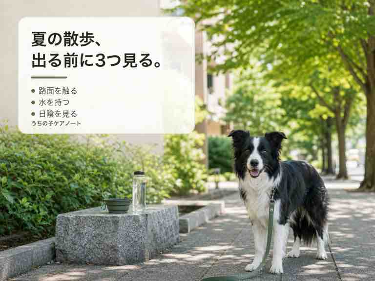 夏の散歩前の保存用画像