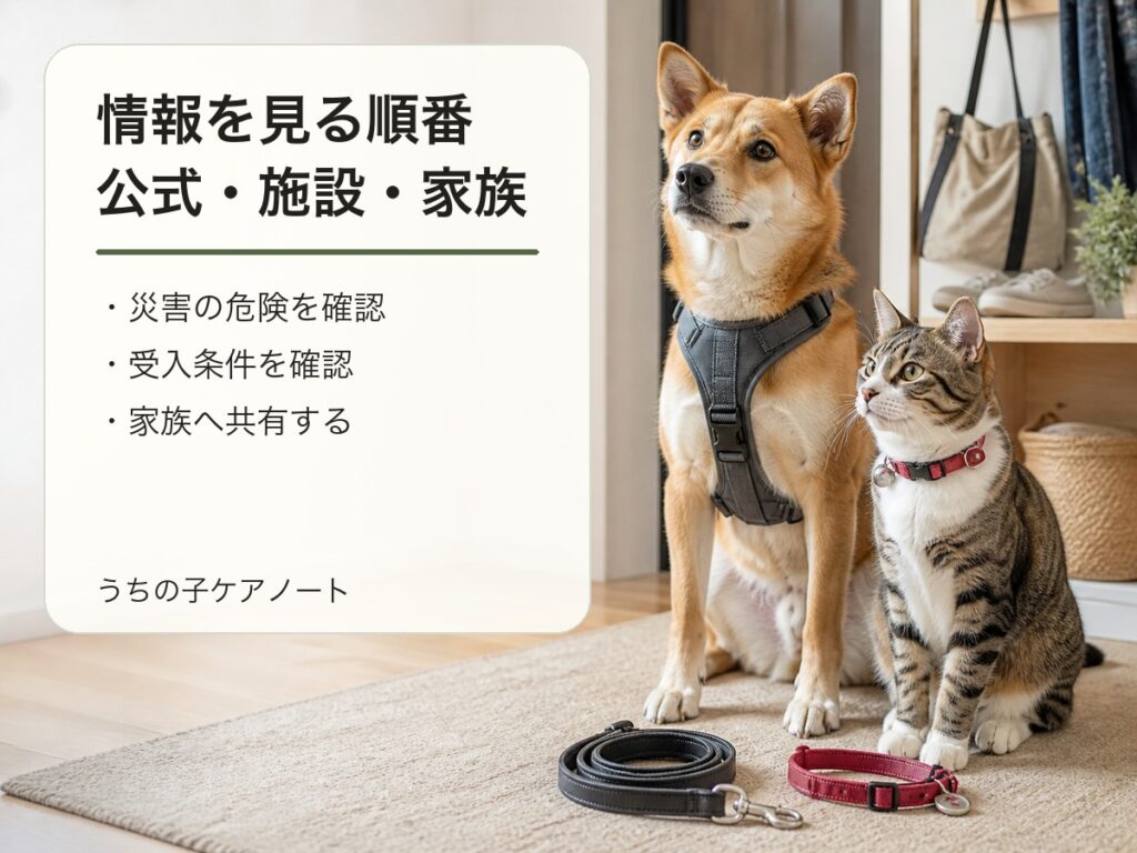 犬猫の災害情報を見分ける5分チェック|公式発表・施設案内・家族共有