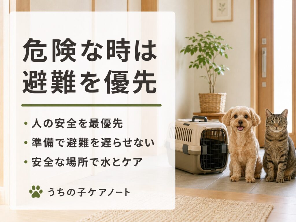 犬猫の災害時、まず何をする?危険時は避難を優先する判断ガイド