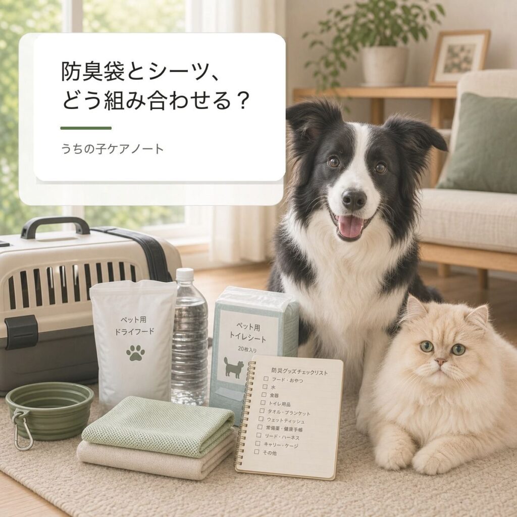 防臭袋とペットシーツはどう組み合わせる?在宅避難のにおい対策比較