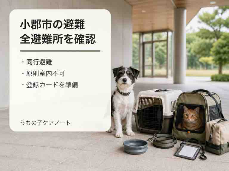 小郡市のペット同行避難|全指定避難所・登録カード・受入条件【2026年版】